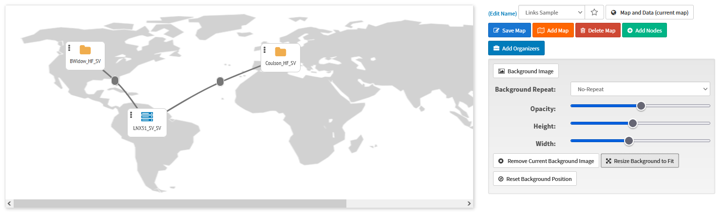 FileCatalyst Central Map and Data, background Image applied